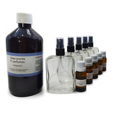 Kit 5 Vidros 100ml C Válv 5 Essências 20ml Base 500ml