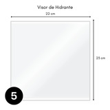 Kit 5 Visores Abrigos De Hidrante Avcb 22cm X 23cm Aprovado