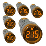 Kit 5 Voltímetros Sinaleiro Amarelo 22mm Ad2222vs y Sibratec