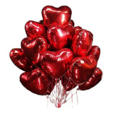 Kit 50 Balões Metalizado Coração 45cm Decoração Dia Dos Namorados Dia Das Mães Casamento Enfeite Para Festas E Eventos Surpresa Romântica