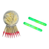Kit 50 Bastao Luz Quimica Para Boia Vara Linha Pesca Noturna