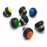 Kit 50 Botão 12mm À Prova D Água Pbs 33b Preto 50 Verm