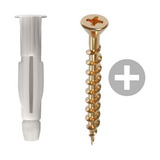 Kit 50 Buchas Mu 8mm C Parafuso 4 5x60 Bloco Oco Ou Maciço