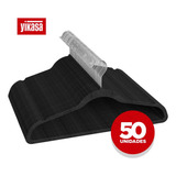 Kit 50 Cabides De Veludo Preto Yikasa