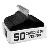 Kit 50 Cabides Veludo De Roupa