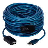 Kit 50 Cabo Extensor Usb 2 0 Ativo Amplificado 15m