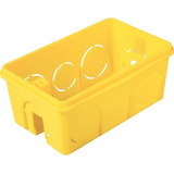 Kit 50 Caixa De Embutir 4x2 Luz Parede Tramontina Amarela