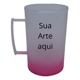 Kit 50 Caneca De Chopp Acrílico 500ml Degradê Personalizada