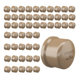 Kit 50 Cap Tampão Soldável Marrom 25mm 3 4 Fortlev