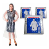 Kit 50 Capa De Chuva Transparente Descartavel Promoção