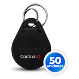 Kit 50 Chaveiro Tag De Proximidade Rfid 125 Khz Control Id Cor Preto