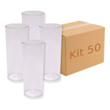 Kit 50 Copo Long Drink 350ml Resistente Festa Atacado Varejo