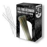 Kit 50 Fio Fino Cabinho Resinado P Fita Led E Neon 10cm