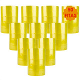 Kit 50 Fita Adesiva 500m Larga Transparente Atacado 5