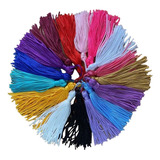 Kit 50 Franja Pingente Tassel Seda Sortido Chaveiro Resina