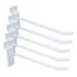 Kit 50 Gancho Para Painel Canaletado Cor Branco 15cm