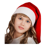 Kit 50 Gorro De Papai Noel Mamãe Touca Feltro Enfeite Natal
