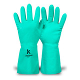 Kit 50 Luvas Nitrílica Verde C forro Limpeza E Prot química