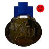 Kit 50 Medalhas De Vôlei Esporte Premiação Escola Ø3 5cm Cor Bronze