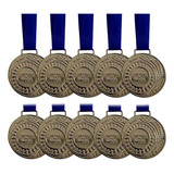 Kit 50 Medalhas Honra Ao Mérito Ouro Prata Bronze 4 3cm Aço