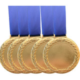 Kit 50 Medalhas Lisa 6cm Ouro Honraria Atacado Competição