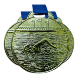 Kit 50 Medalhas Natação Esporte Campeonato Torneio 35mm