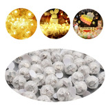 Kit 50 Mini Led Luzes De Balão Bexiga Aniversár Festa Decora