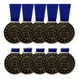Kit 50 Mini Medalhas Esportivas 3cm Ouro Prata Bronze Mérito