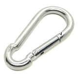 Kit 50 Mosquetão Gancho Aço 8cm P Aparelho Academia Atacado