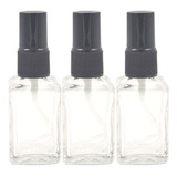 Kit 50 Peças Frasco Vidro Quadrado 30ml Com Válvula Spray
