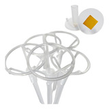 Kit 50 Pega Balão Bubble P Led Metalizado 50cm 50 Bases