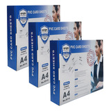 Kit 50 Placas Pvc A4 100 Folhas Imprimíveis Para Crachá
