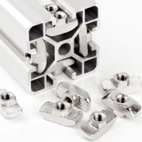 Kit 50 Porca Martelo M6 8mm Canal Tipo Pe 30 Aço