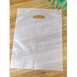 Kit 50 Sacolas Premium Boca De Palhaço Textura 30x40 Opções Cor Transparente