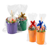 Kit 50 Sacos Poli Para Baldes De Pipoca 1 5l Ou 1l Festas