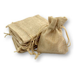 Kit 50 Saquinhos De Juta 10x14cm Presente Joias Lembrancinha
