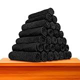 Kit 50 Toalhas De Rosto Para Salão Profiline 50 Pretas 