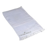Kit 50 Toalhinhas De Mão Social Para Bordar Bebe By Laune Cor Branco Franjas
