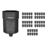Kit 50 Tomadas Fêmeas Para Extensão 10a 2p t Preto Margirius