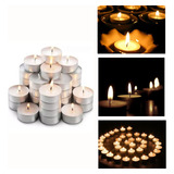 Kit 50 Velas Decorativas Rechaud Jantar C Suporte Alumínio