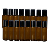 Kit 50 Vidrinho Roll On Ambar 5ml Tampa Preta