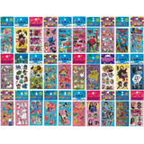 Kit 500 Cartelas Adesivo Infantil Sticker Vários Personagens