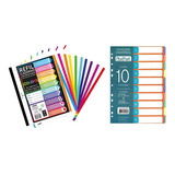 Kit 500 Folha De Fichário Universitário A4 Divisória Color