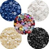 Kit 500 Meia Pérola 10mm Abs Decoração Promoção Artesanato