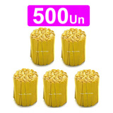Kit 500 Mini Lixa De Unha Canario Descartáveis De Manicure 8cm Cor Amarelo
