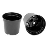 Kit 500 Vasos Pote Numero 6 De 80 Ml Preto Suculentas