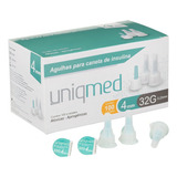 Kit 500un Agulha Caneta Insulina 4mm 32g Uniqmed