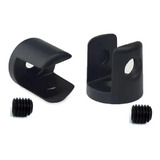 Kit 50pçs Suporte Fenda Prateleira Vidro Metal Preto 8mm