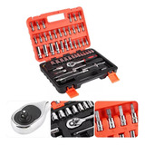Kit 53 Peças Ferramentas Jogo Chave Fenda Soquetes Catraca