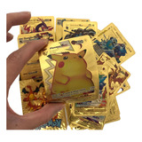 Kit 54 Cartas Pokémon Vmax Gx Pikachu Gold Edição Limitada